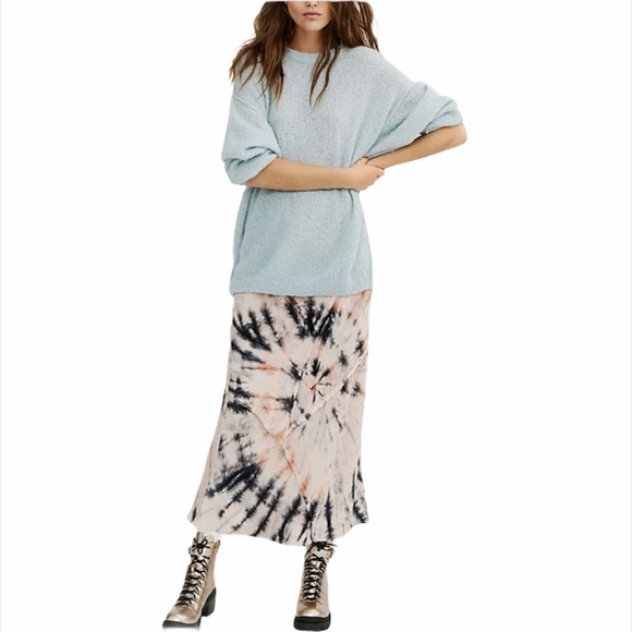 Free People Dresses & Skirts - Free People Serious Swagger Velvet Tie-Dye Skirt S